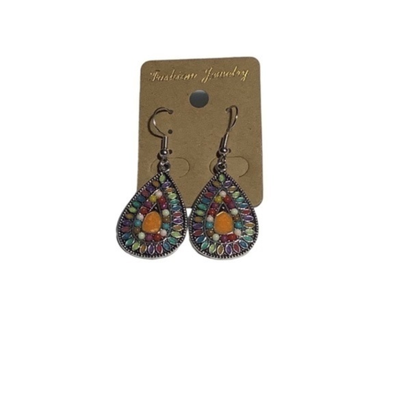 Bohemian Vintage Dangle Drop Earrings Women's Fishnet Hook - Picture 1 of 6